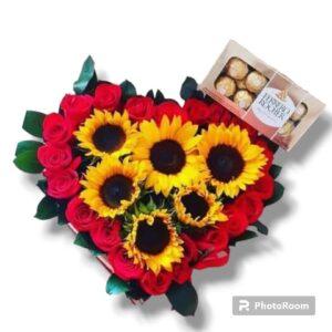 girasol rosa ferrero x 8